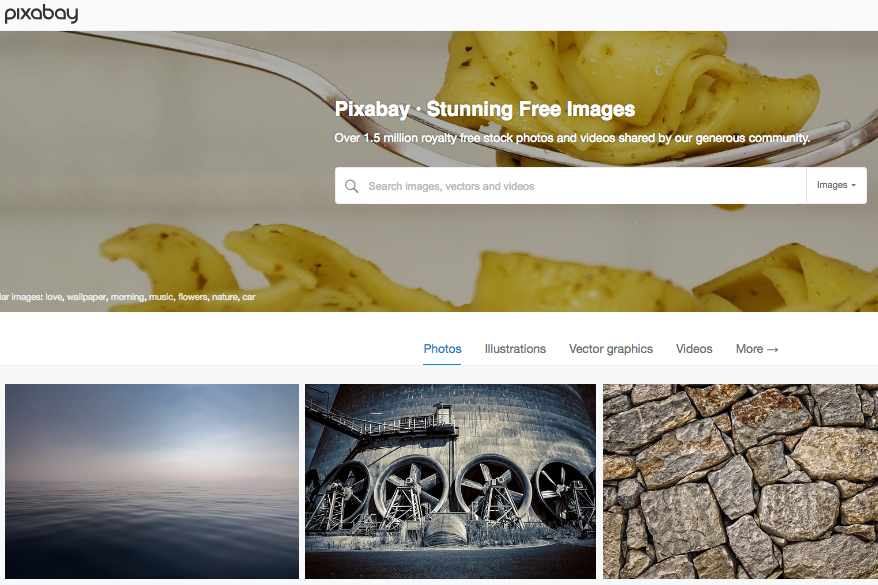 Pixabay stock photo library