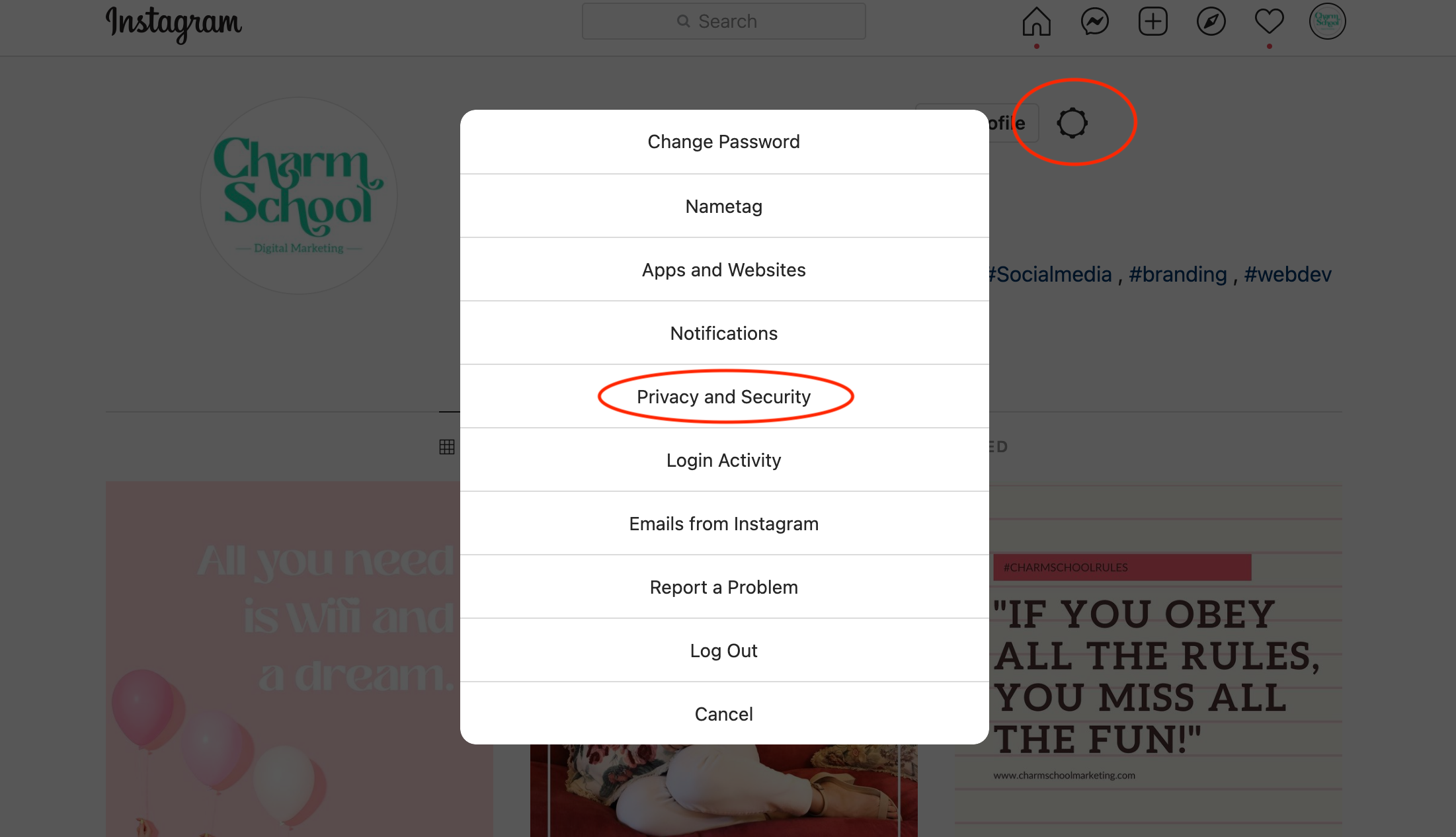 How to change instagram privacy setting in business accounts