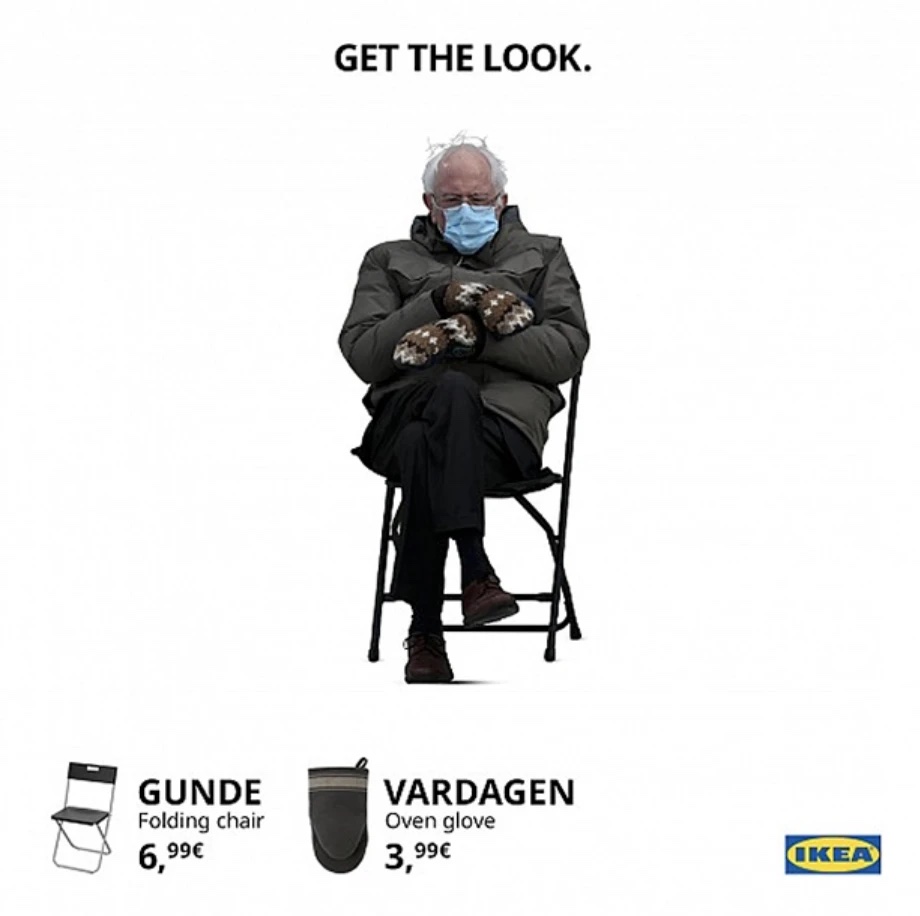Ikea ad featuring Bernie Sanders