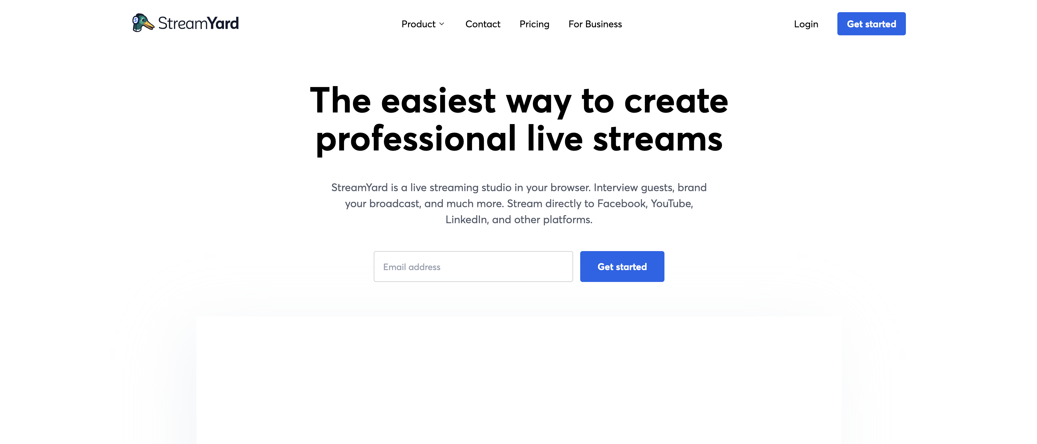 Streamyard live stream app