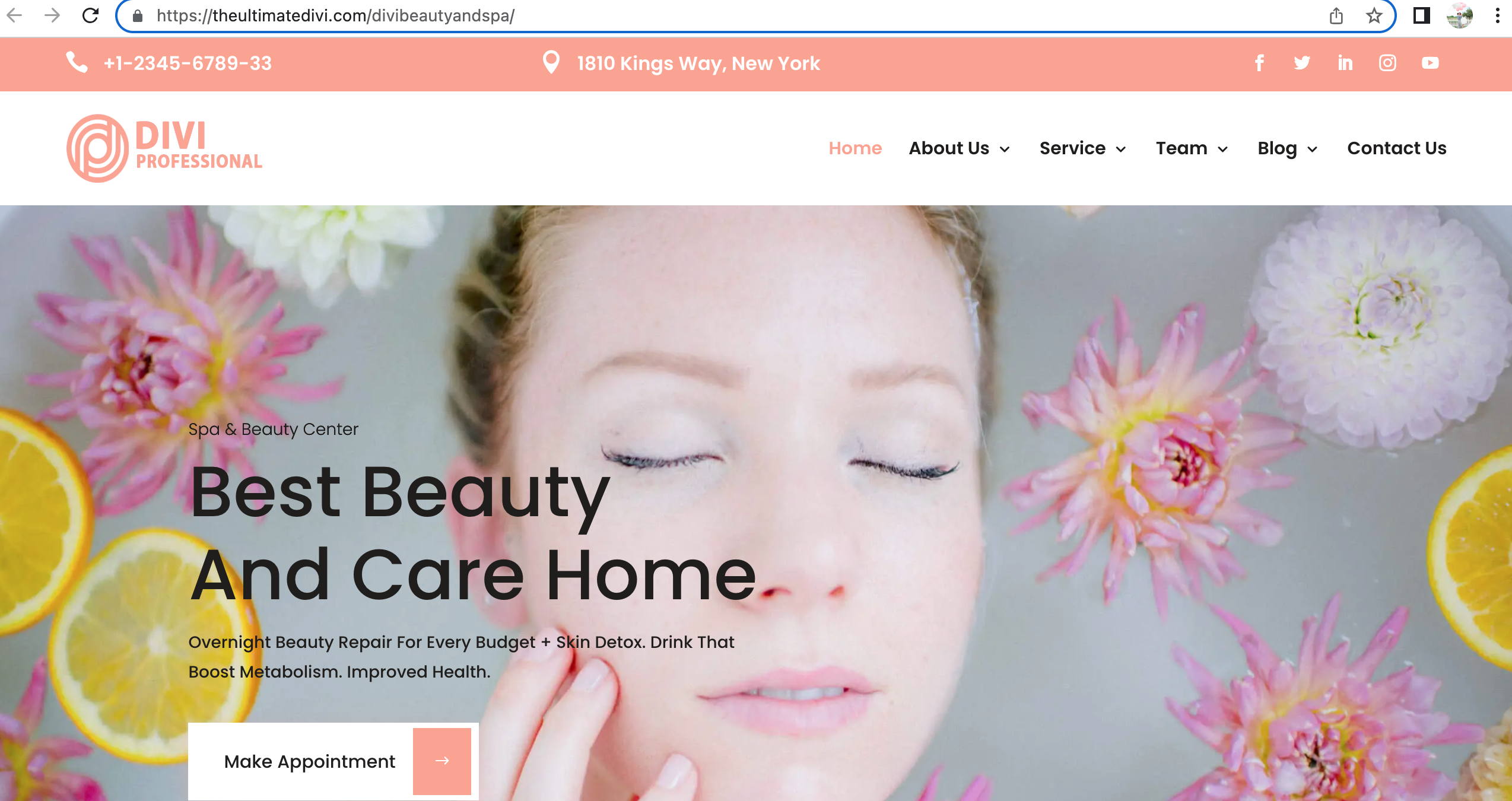 WordPress website template for dermatologists and med spas